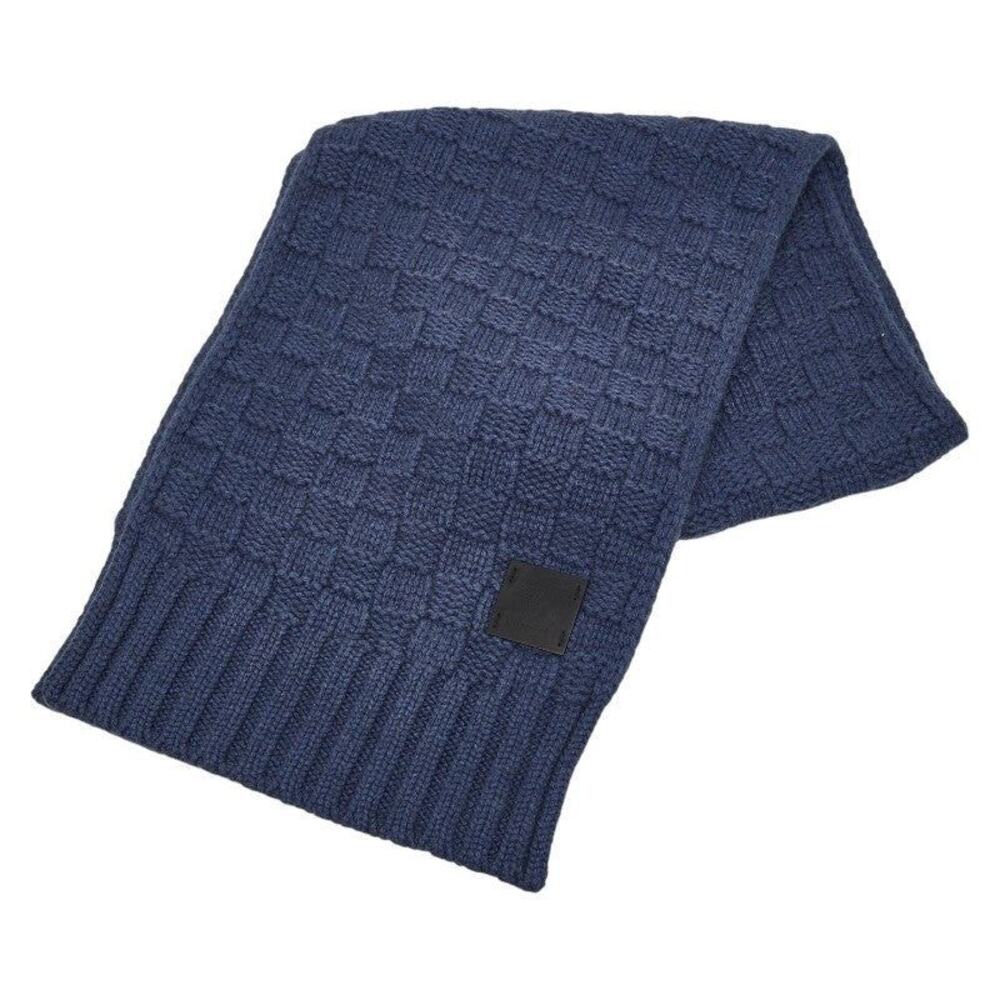Louis Vuitton Damier Echarpe Helsinki Cashmere Scarf Blue